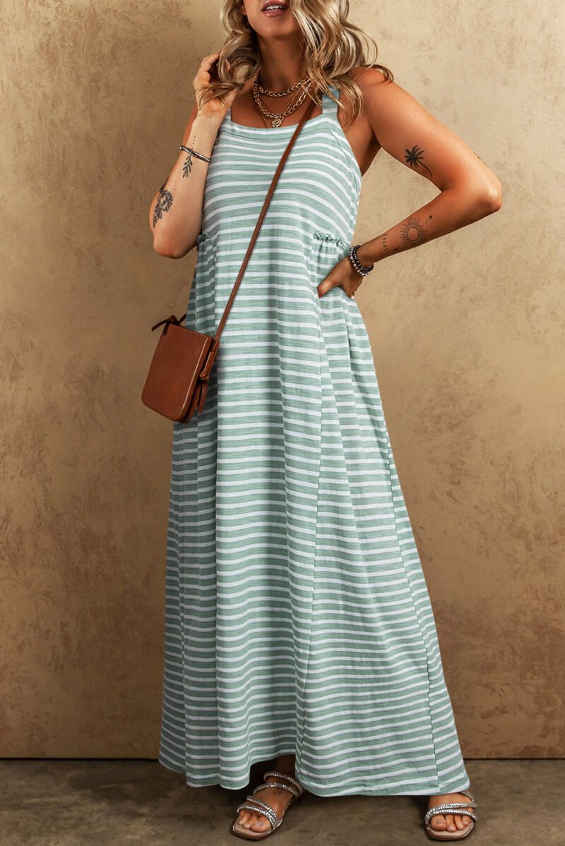 Green Stripe Maxi Dress