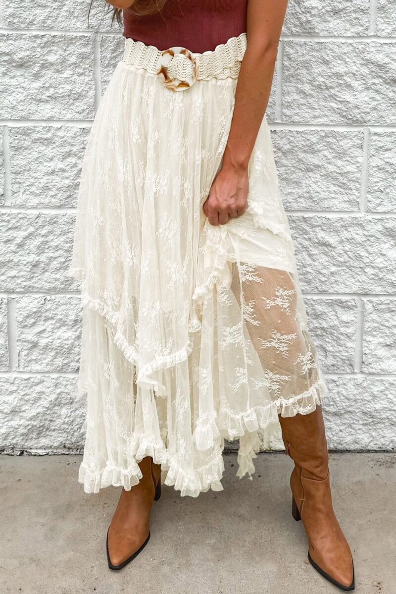 Cascading Lace Maxi Skirt - Image 2