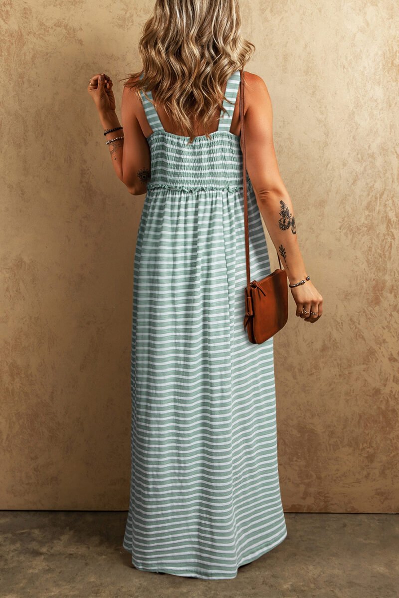 Green Stripe Maxi Dress - Image 2