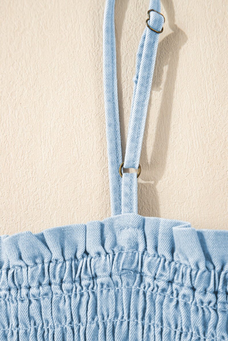 Summer's Smocked Denim Romper - Image 10