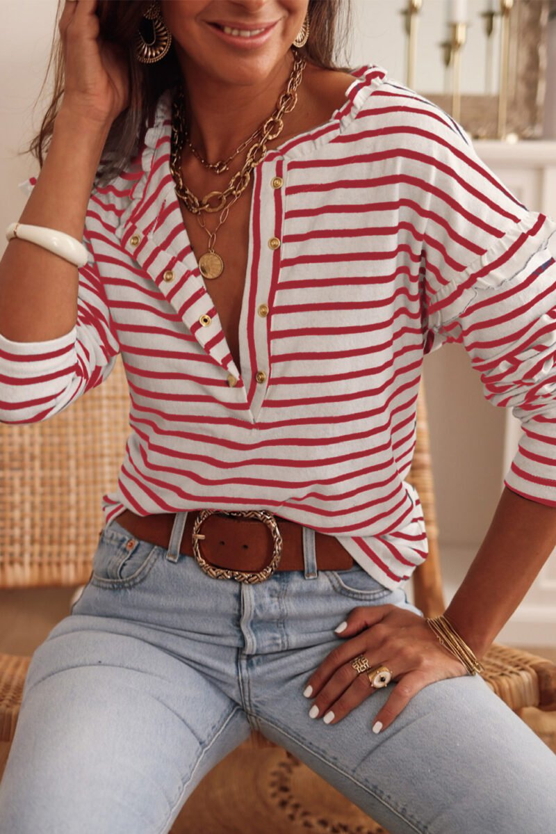 Candy Stripe Long Sleeve Top