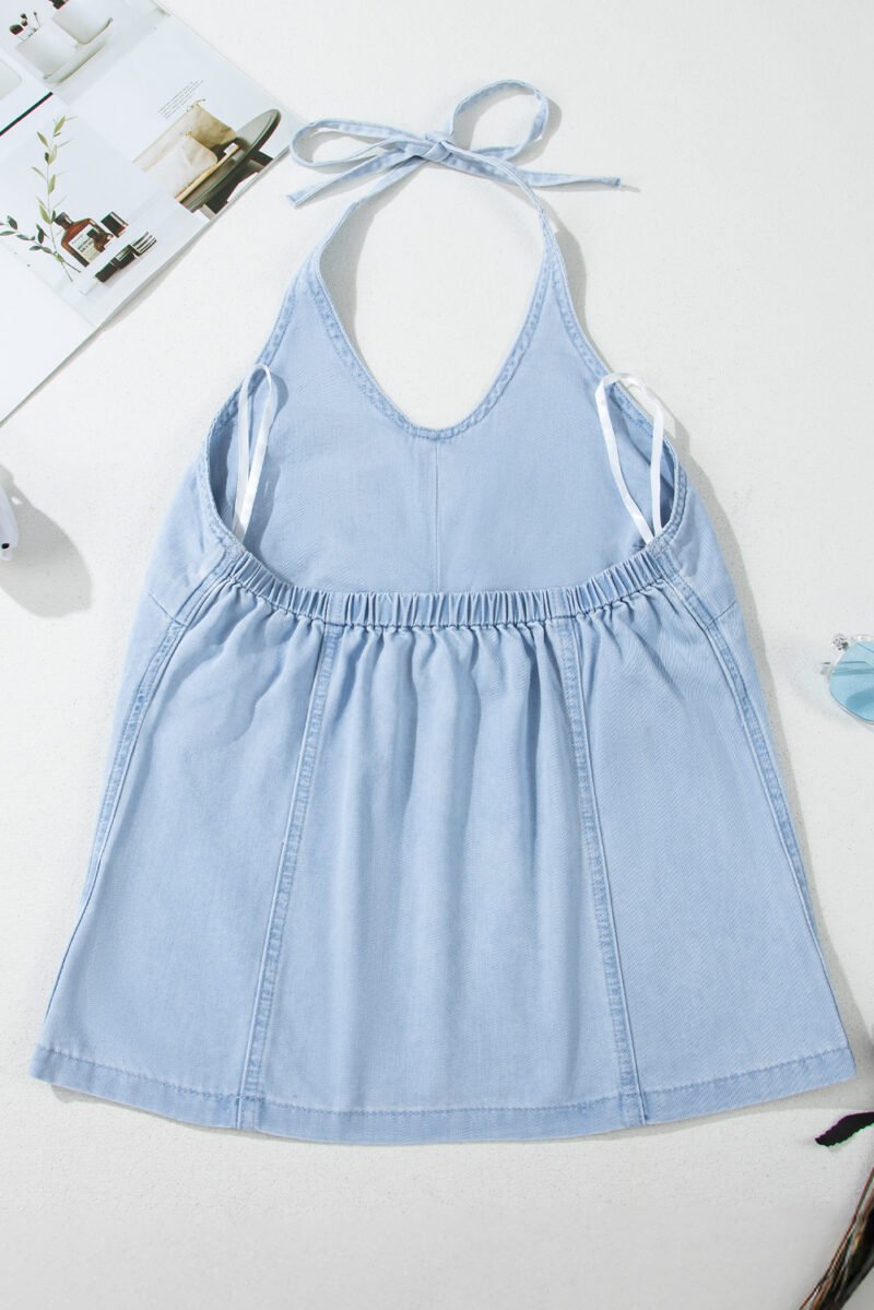 Salt & Sky Halter Denim Tank - Image 6