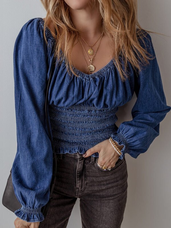 Poet’s Whisper Denim Blouse