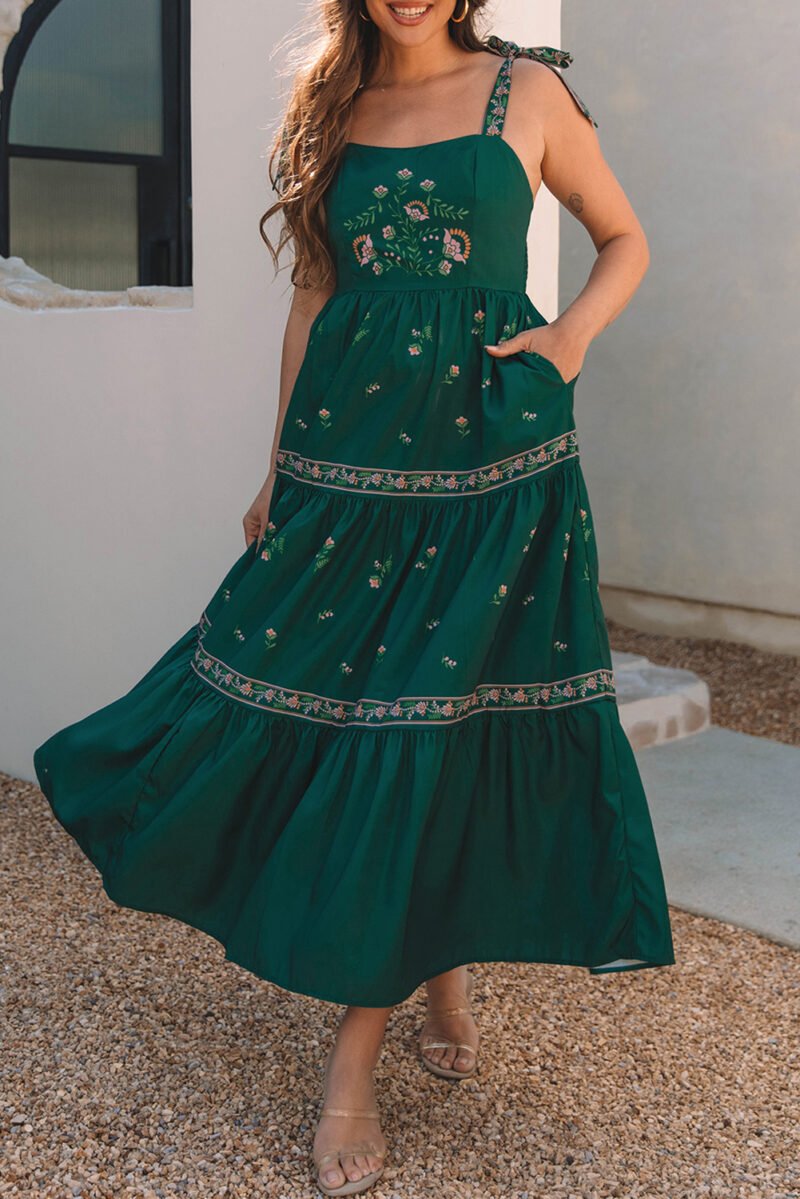 Gunny Sack Style Tiered Maxi Dress - Image 16