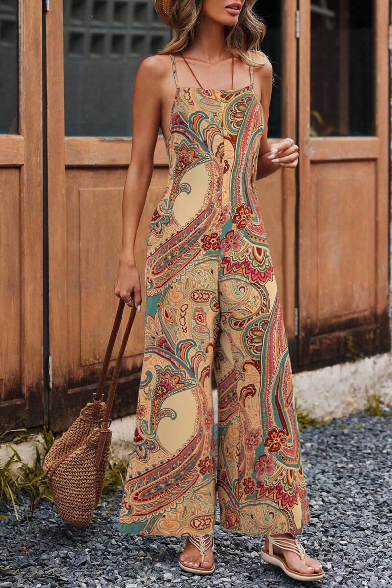 Paisley Wide Leg Jumpsuit
