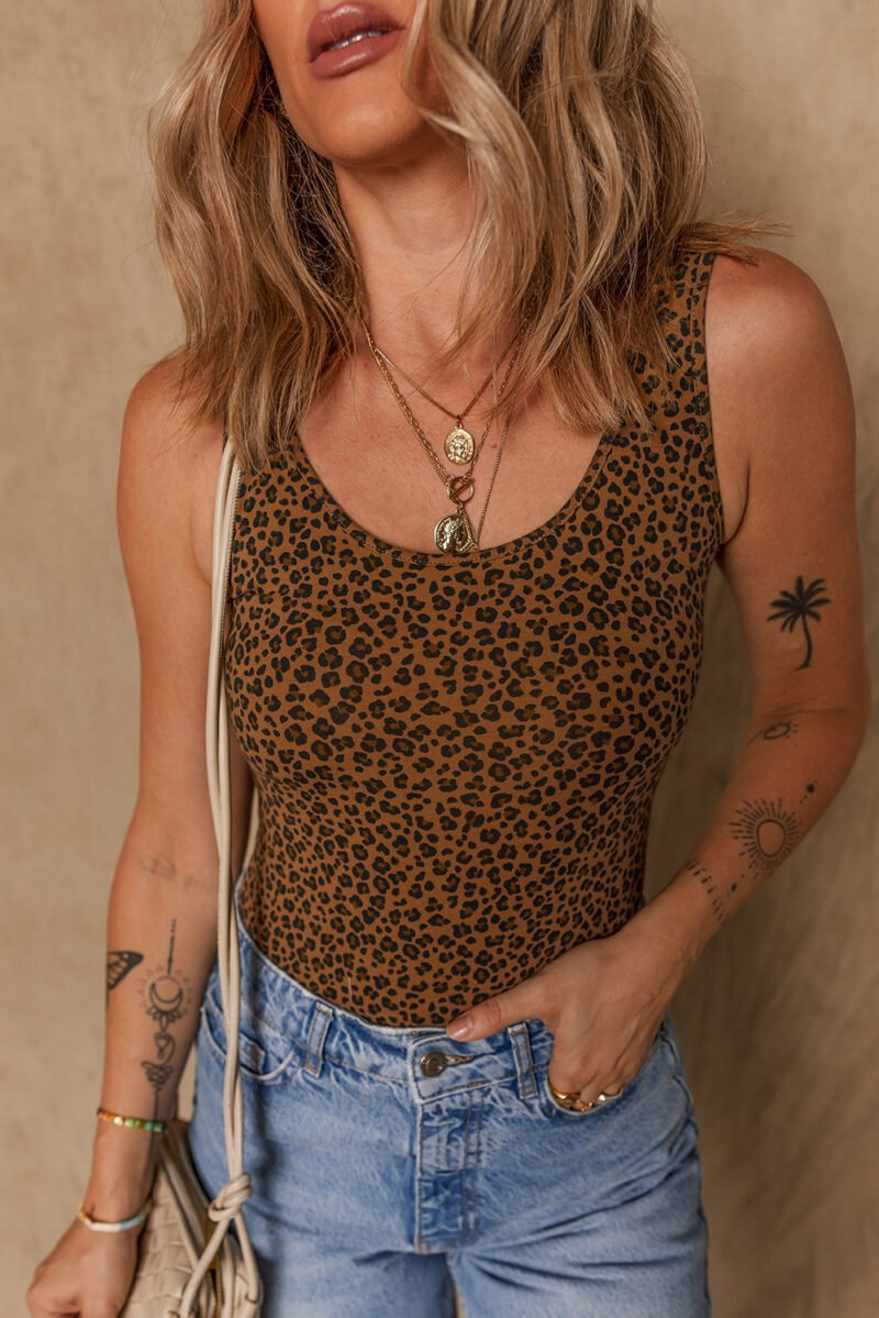 Brown Leopard Bodysuit - Image 4