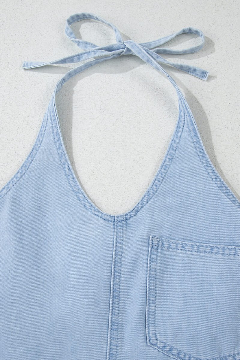 Salt & Sky Halter Denim Tank - Image 11