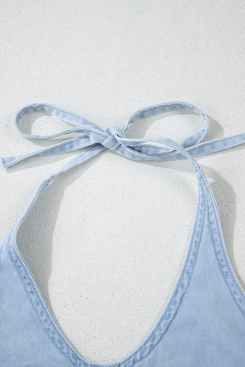 Salt & Sky Halter Denim Tank - Image 13
