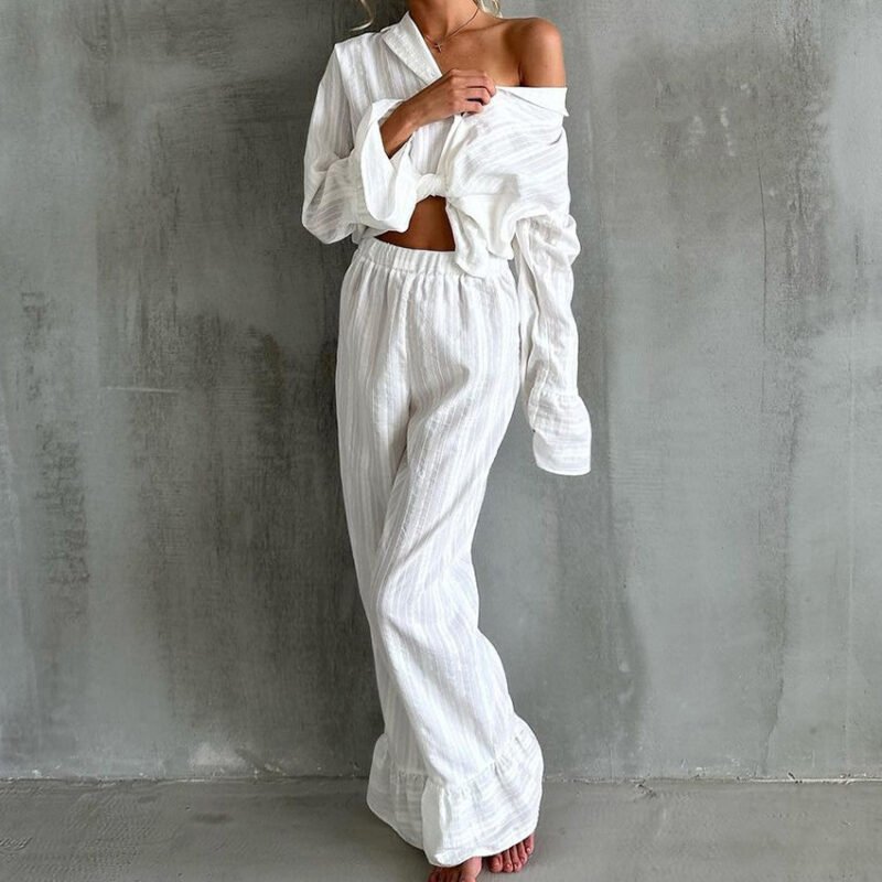 Ruffled Pants Two Piece Set - Image 4