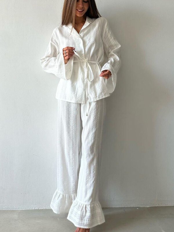 Ruffled Pants Two Piece Set