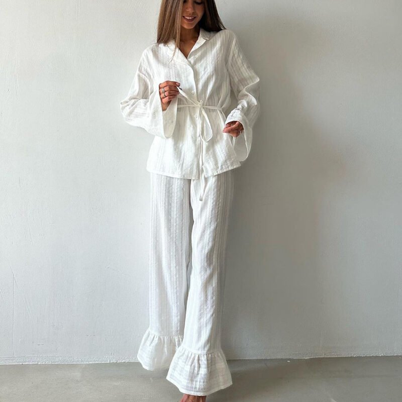 Ruffled Pants Two Piece Set