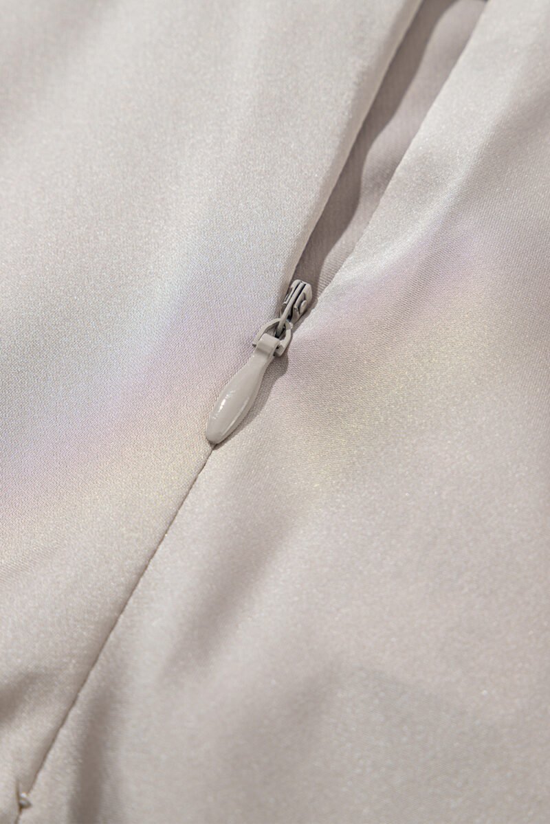 Satin High Waist Maxi Skirt - Image 11