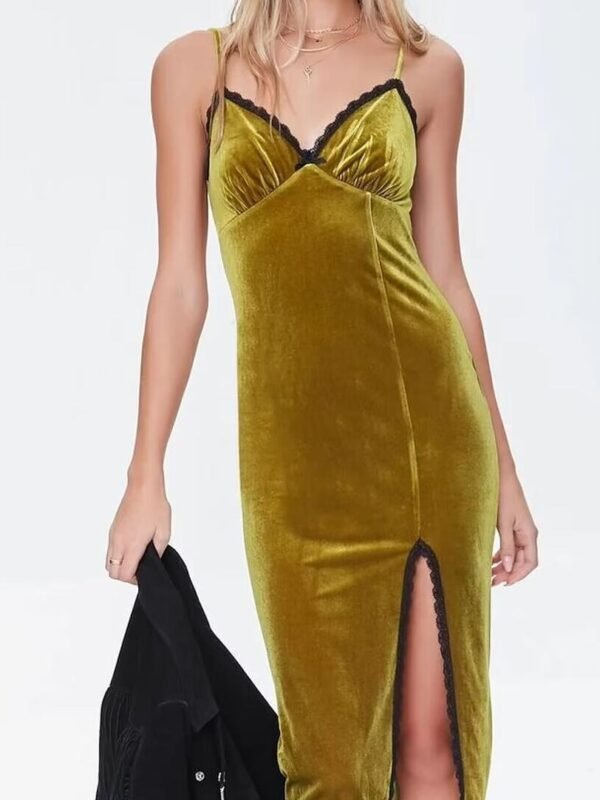 Velvet Charm Slip Dress