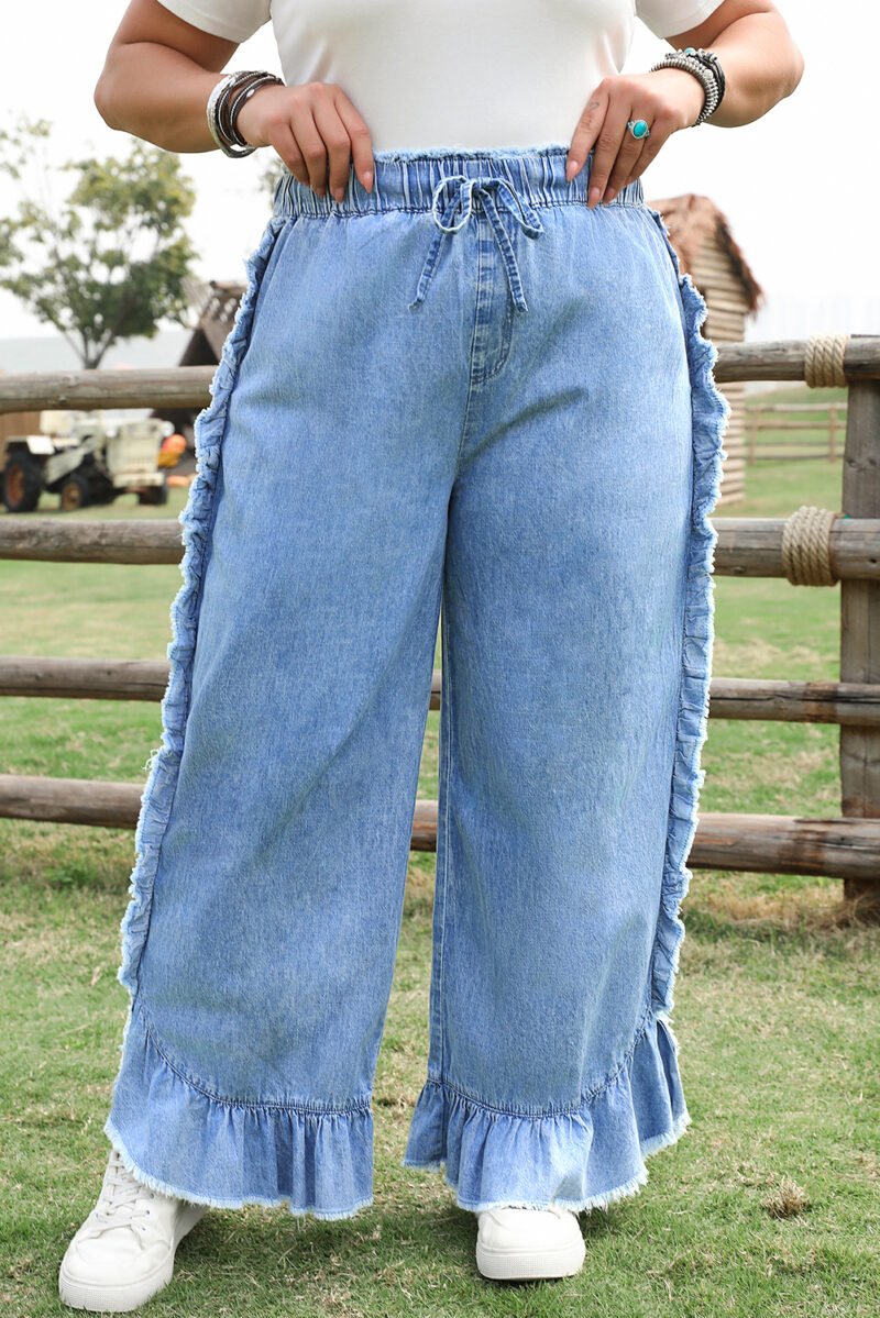 Dolly Ruffled Trim Jeans