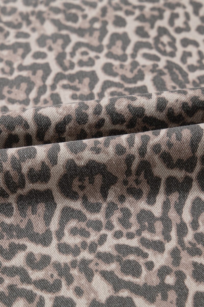 Brown Leopard High Waist Jeans - Image 11