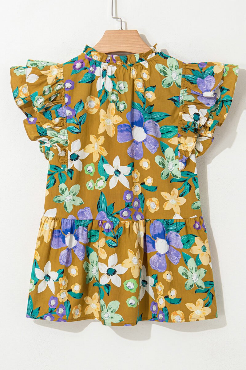 Hushed Petal Flutter Sleeve Top - Image 10