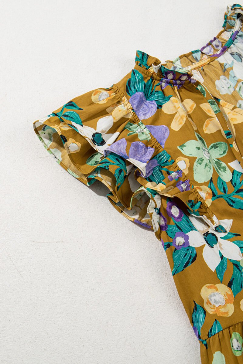 Hushed Petal Flutter Sleeve Top - Image 12