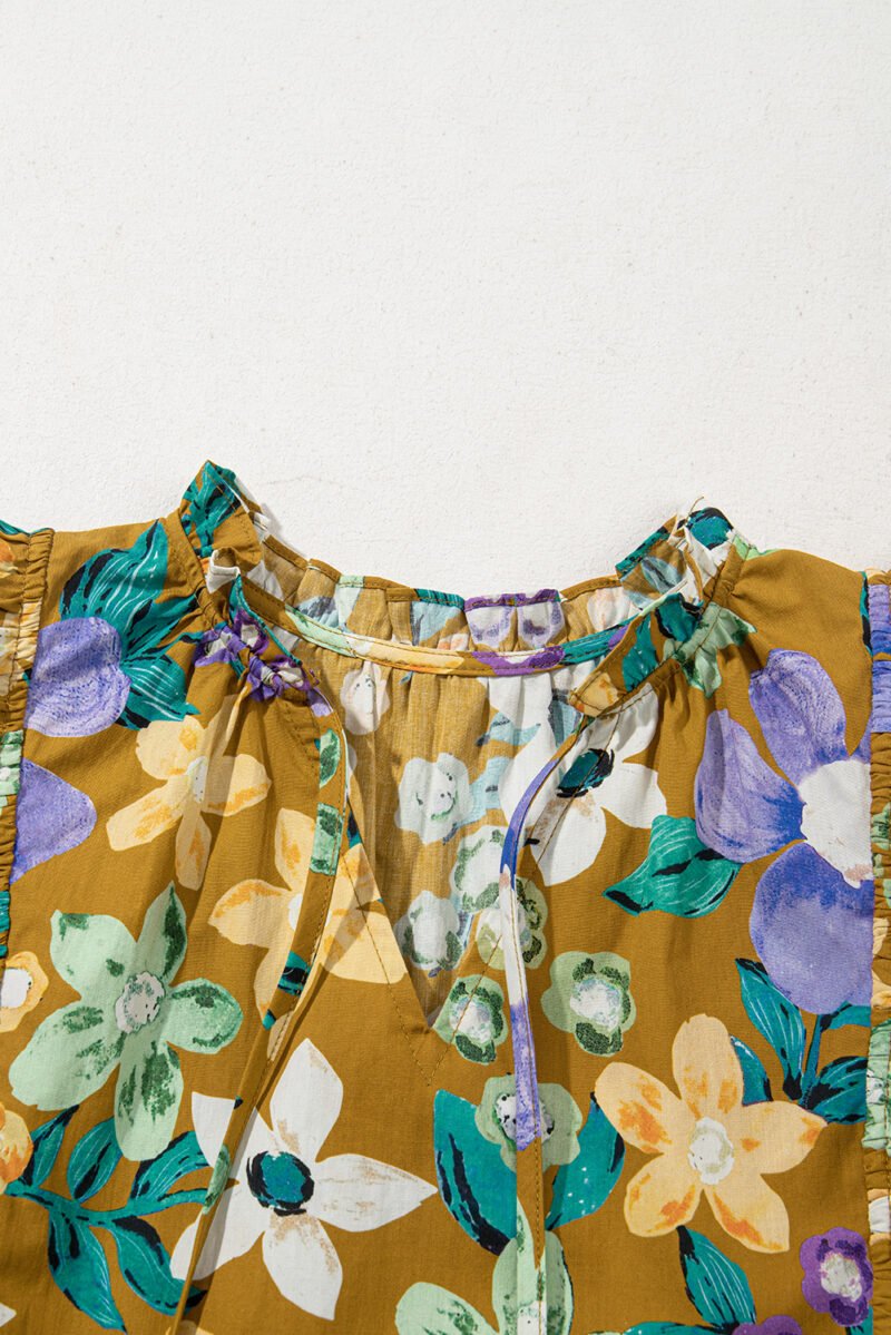 Hushed Petal Flutter Sleeve Top - Image 11