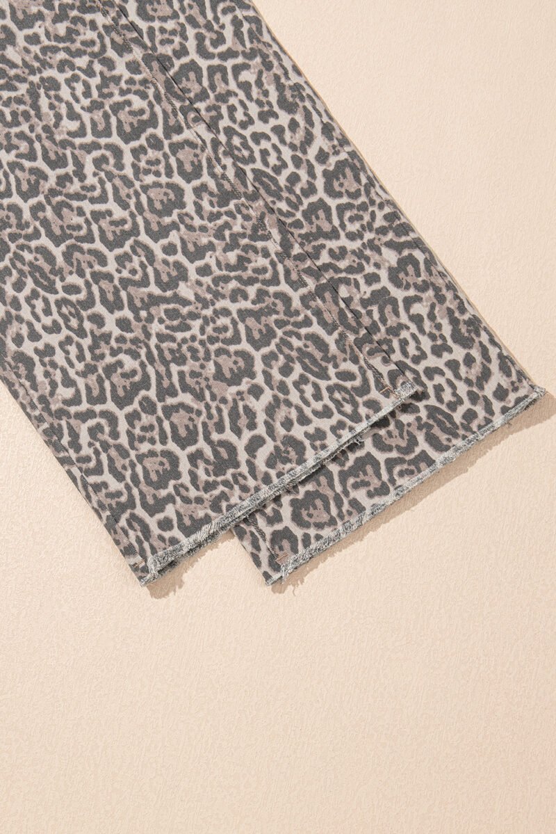 Brown Leopard High Waist Jeans - Image 10