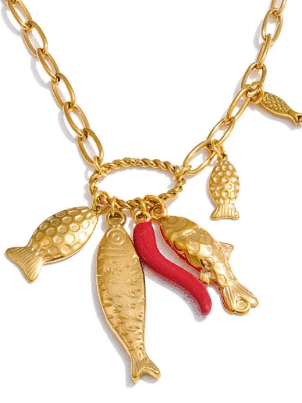 Golden Sardine Necklace