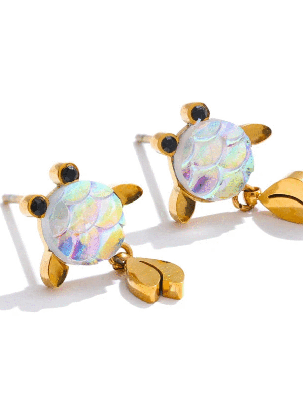 Rainbow Guppy Studs