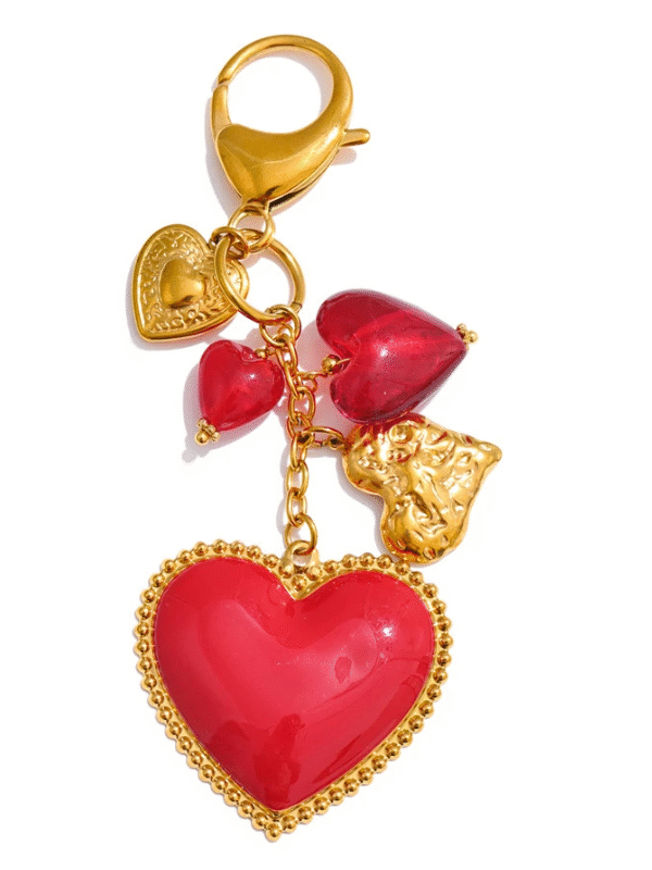 Bleeding Heart Purse Charm