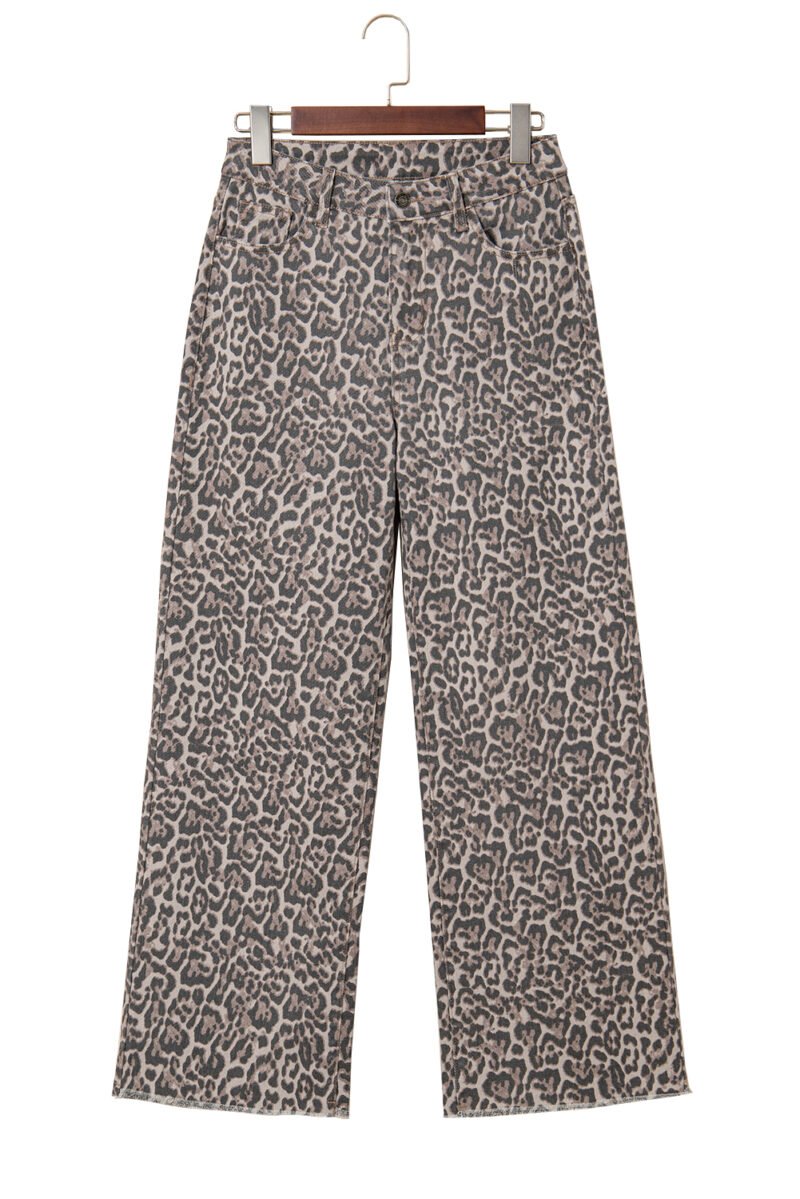 Brown Leopard High Waist Jeans - Image 20