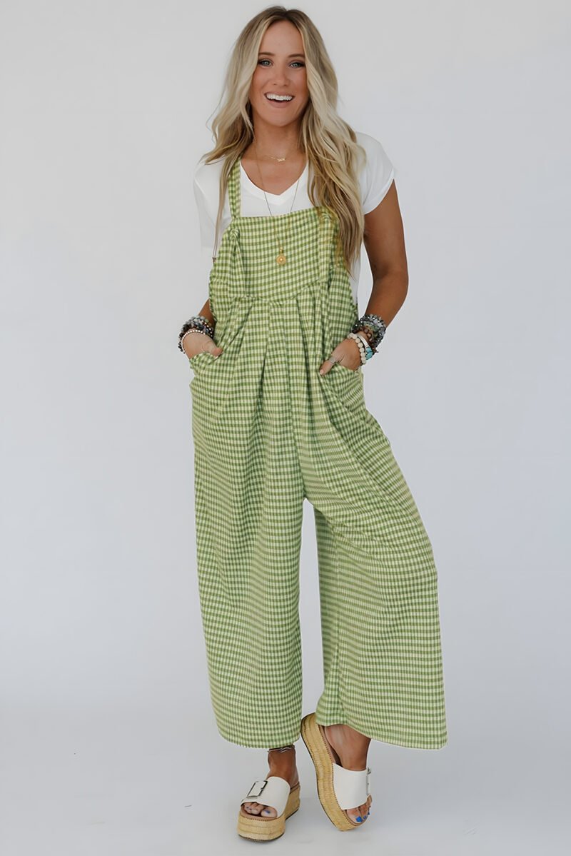 Green Gingham Overalls - Image 4