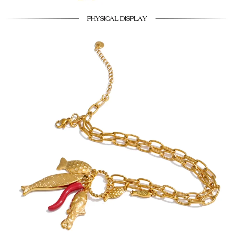 Golden Sardine Necklace - Image 7