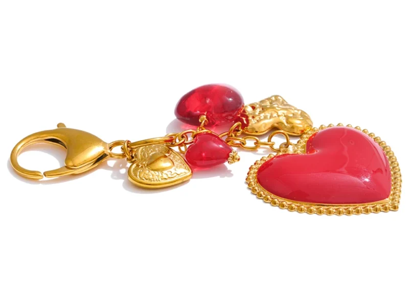 Bleeding Heart Purse Charm - Image 4