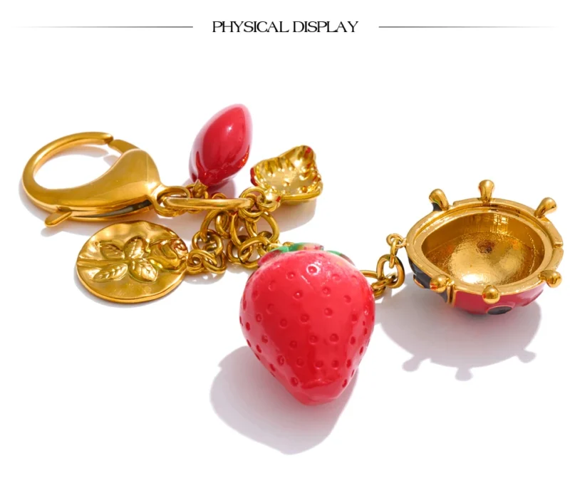 Garden Strawberry Purse Charm - Image 6