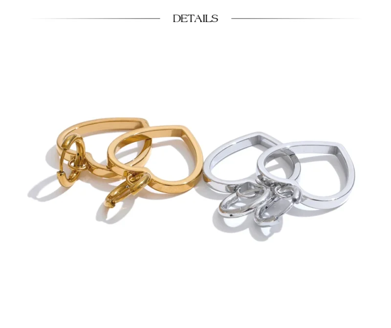 Golden Hearts Earrings - Image 9