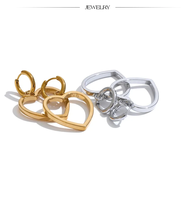 Golden Hearts Earrings - Image 8
