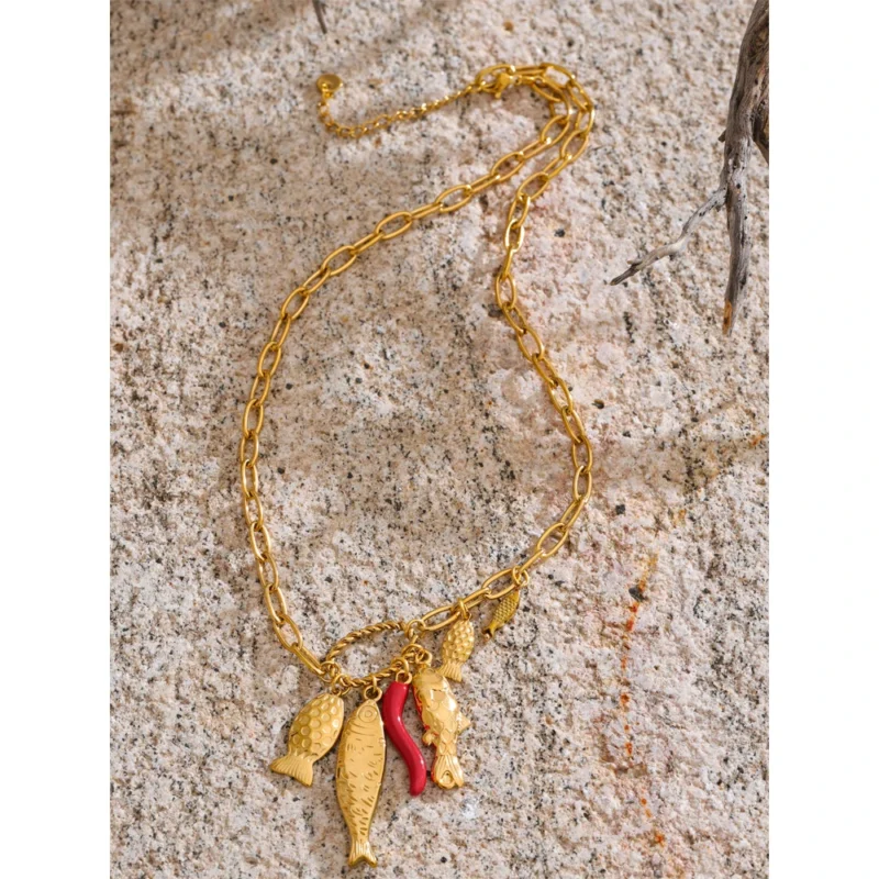 Golden Sardine Necklace - Image 2
