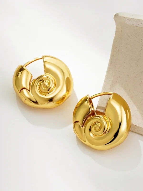 Golden Escargot Hoops