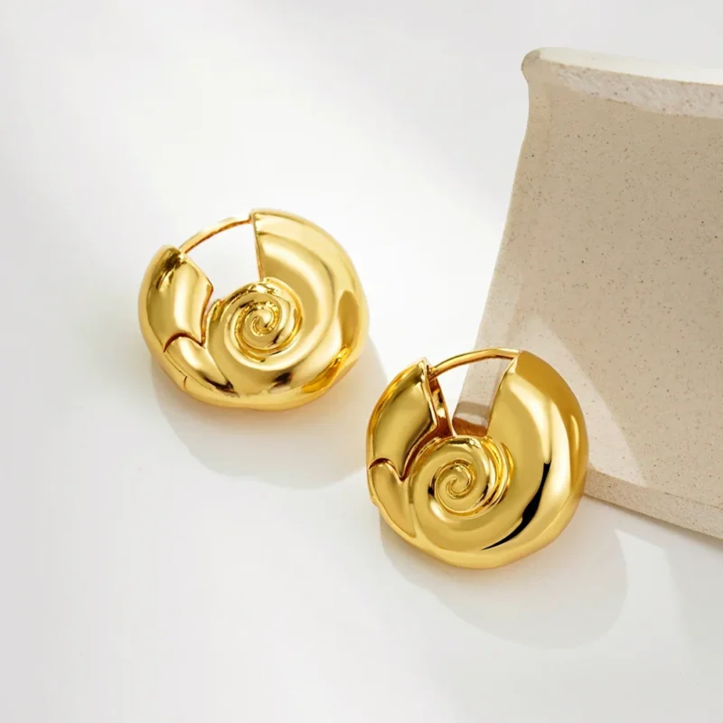 Golden Escargot Hoops