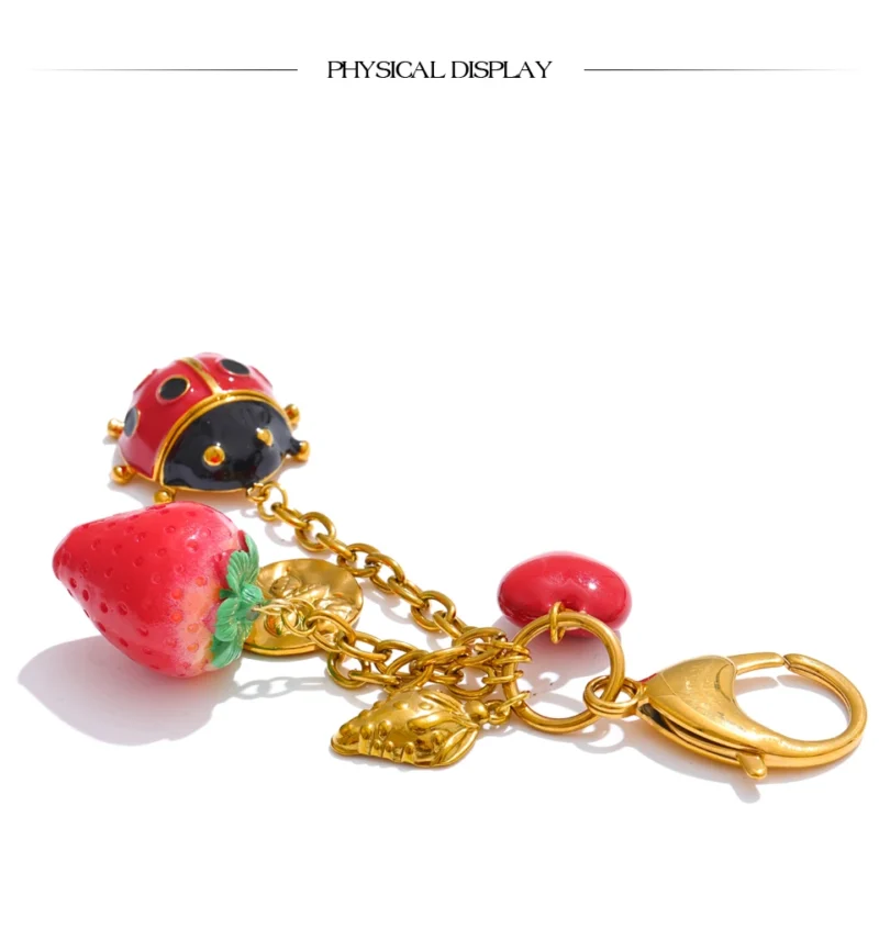Garden Strawberry Purse Charm - Image 5