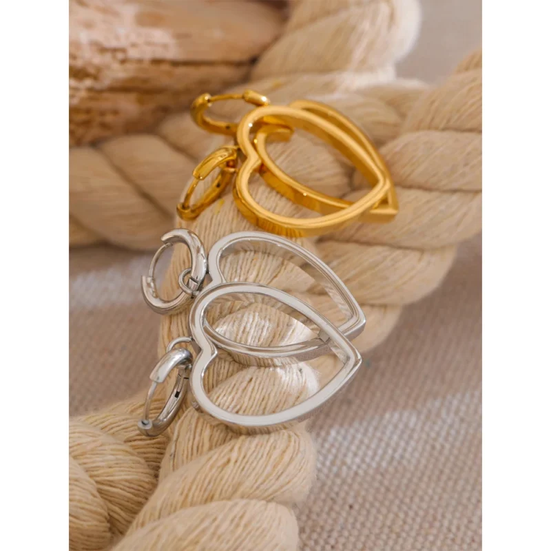Golden Hearts Earrings - Image 4