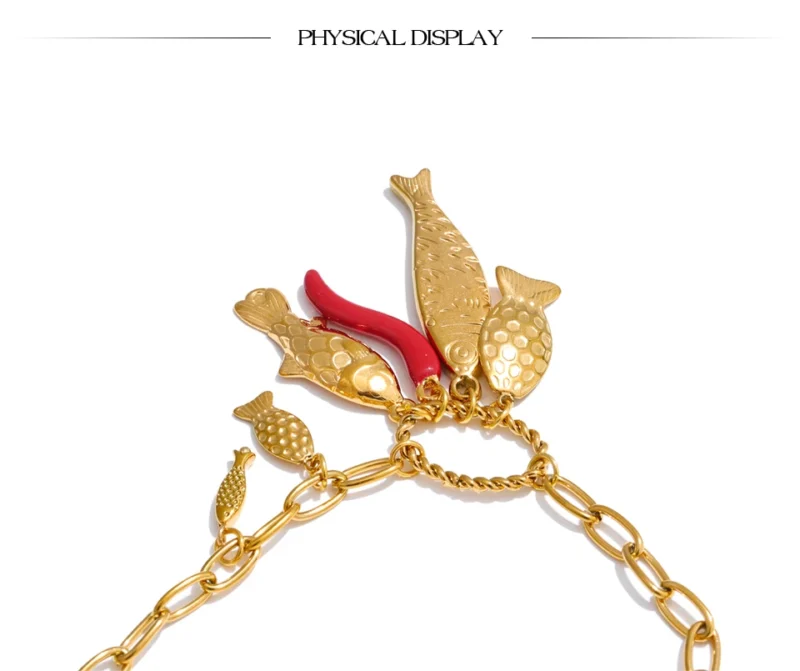 Golden Sardine Necklace - Image 8