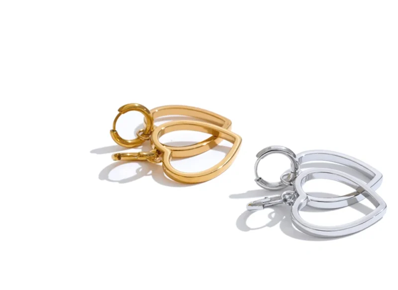 Golden Hearts Earrings - Image 7
