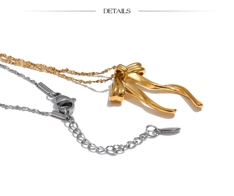 Gilded Bow Necklace - Image 6