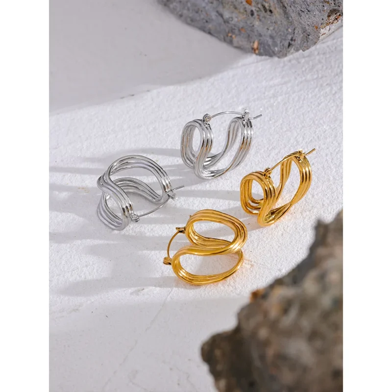 Serene Tangle Hoops - Image 6
