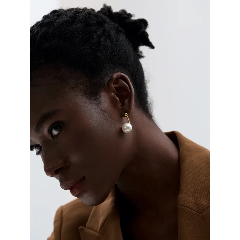Pearl of the Sea Drop Stud - Image 2