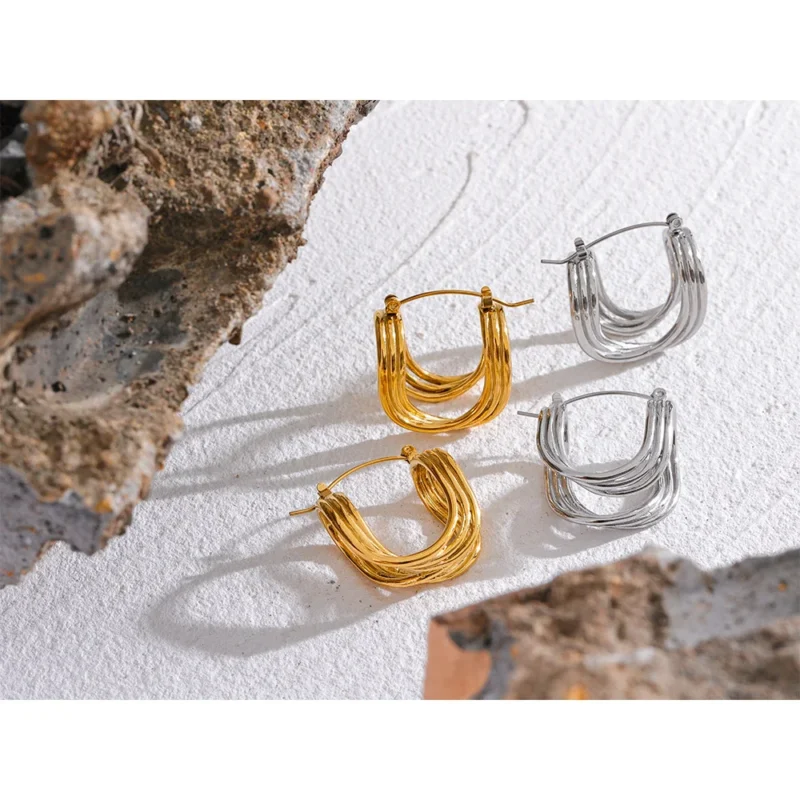 Serene Tangle Hoops - Image 4