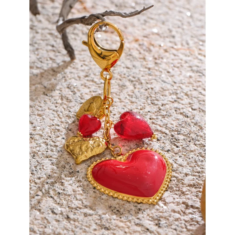 Bleeding Heart Purse Charm - Image 2
