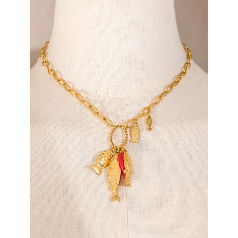 Golden Sardine Necklace - Image 5
