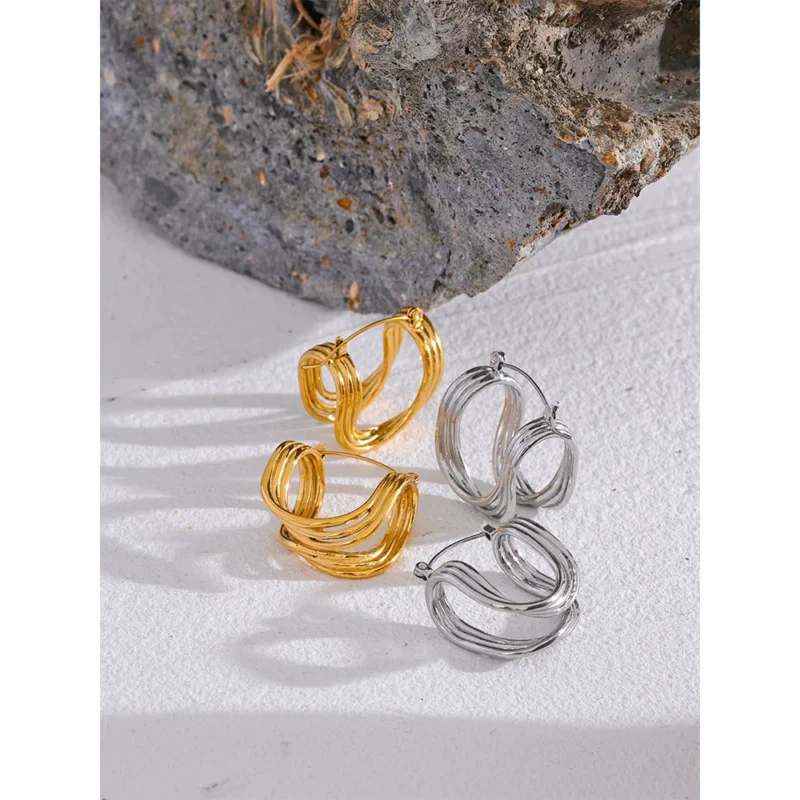 Serene Tangle Hoops - Image 3