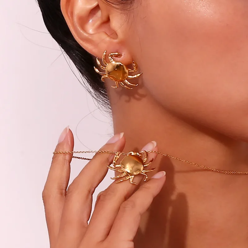 Golden Crab Studs - Image 2