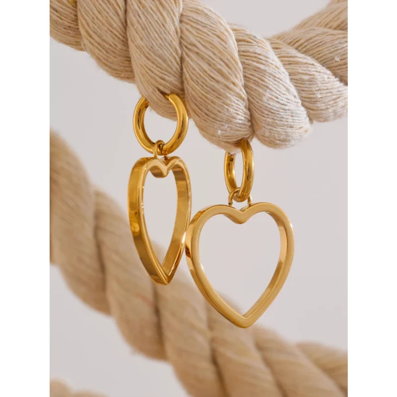 Golden Hearts Earrings - Image 6