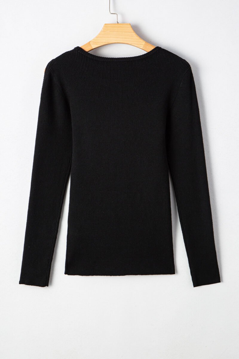 Giv'em the Cold Shoulder Sweater - Image 6